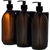 Black Triple Wall Mounted Soap Dispenser
