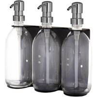 Distributeur de savon mural triple noir