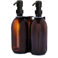 Chrome Double Wall Mounted Soap Dispenser