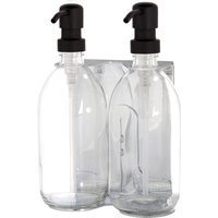 Chrome Double Wall Mounted Soap Dispenser
