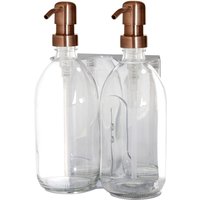 Distributeur de savon mural double chromé