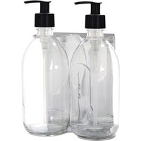 Chrome Double Wall Mounted Soap Dispenser
