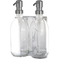 Chrome Double Wall Mounted Soap Dispenser