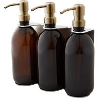 Chrome Triple Wall Mounted Soap Dispenser