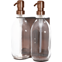 Copper Double Wall Mounted Soap Dispenser