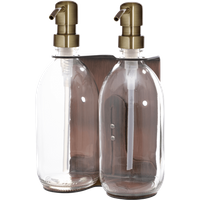 Distributeur de savon mural double en cuivre