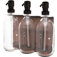 Copper Triple Wall Mounted Soap Dispenser