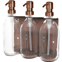 Copper Triple Wall Mounted Soap Dispenser
