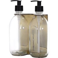 Distributeur de savon mural double doré