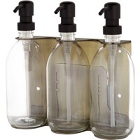 Distributeur de savon mural triple doré