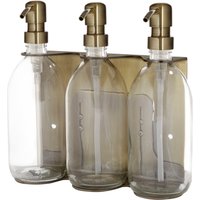Distributeur de savon mural triple doré