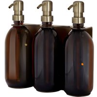 Gold Triple Wall Mounted Soap Dispenser