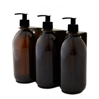 Distributeur de savon mural triple doré