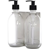 Distributeur de savon mural double en nickel
