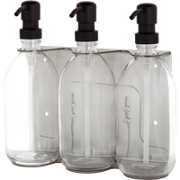Nickel Triple Wall Mounted Soap Dispenser