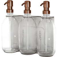 Nickel Triple Wall Mounted Soap Dispenser