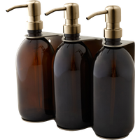 Nickel Triple Wall Mounted Soap Dispenser
