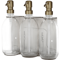 Nickel Triple Wall Mounted Soap Dispenser