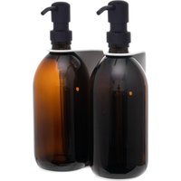 Distributeur de savon mural double blanc