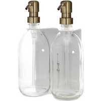 White Double Wall Mounted Soap Dispenser