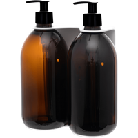 Distributeur de savon mural double blanc