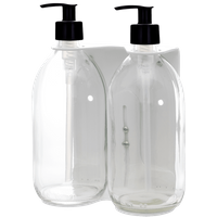 White Double Wall Mounted Soap Dispenser