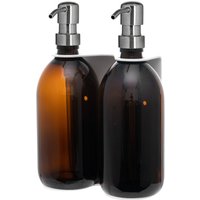 Distributeur de savon mural double blanc