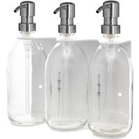 Distributeur de savon mural triple blanc