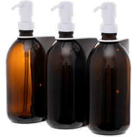 White Triple Wall Mounted Soap Dispenser