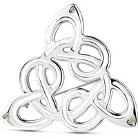 Celtic Brooch Green Stones