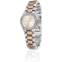 Rose Gold & Silver Plated Round Watch