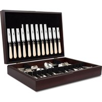 Silver Plated 124 Piece Cutlery Set - Antique