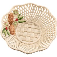 Belleek Pottery (Ireland) Basketware Winter Wild Irish Hedgerow Basket