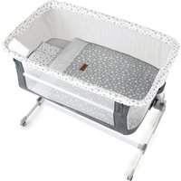 Jane Baby Side Crib + 4 Piece Bedding Set & Safety Mattress, Star