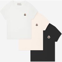 Moncler Enfant Girls 3 Pack T-Shirt Set in Multicolour