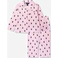 Ralph Lauren Girls Bear Pyjamas Set in Pink