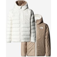 The North Face Girls Reversible Perrito Hooded Jacket in White