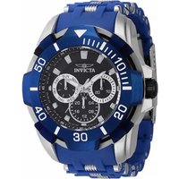 Sea Spider Quartz Movt. 10ATM Silver Stainless Steel Case Dial Watch Silicone Strap Midnight