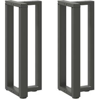 vidaXL Console Table Legs T-Shaped 2 pcs Anthracite 38x25x(72-73) cm Steel
