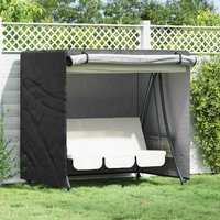 vidaXL Outdoor Swing Cover Black 175 x 125 x 160 cm 420D fabric