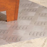 vidaXL Checker Plates 4 pcs Silver 40 x 40 cm Aluminium