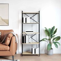 vidaXL Bookcase Sonoma oak 60 x 30 x 153 cm Engineered wood