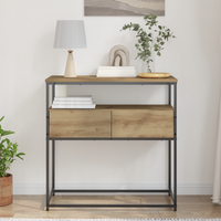 vidaXL Console Table Artisan Oak 75 x 40 x 75 cm Engineered Wood