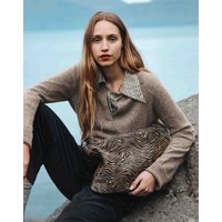 Brora Cashmere Collared Jumper - Size: UK 8