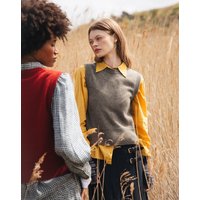 Brora Cashmere Tank Mushroom - Size: UK 8