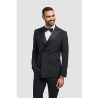 Aspen Double Breasted Black Blazer