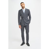 Bond Wool Rich Charcoal Double Breasted Suit