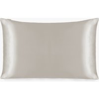MOMMESILK 100% Mulberry Silk Pillowcase Made From 22 Momme Pure Silk Unisex Breathable And Ultra-Light Silver Gray Queen(20"X30")