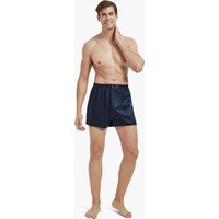 MOMMESILK Luxury Fitted Draping Silk Boxer Male Environmentally Friendly And Non-Toxic Navy Blue L