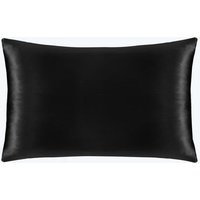 Eco Friendly Silk Pillowcase Oeko Tex Certified Pure Silk 22 Momme Natural Silk Fabric Lustrous Black Queen(20"x30")